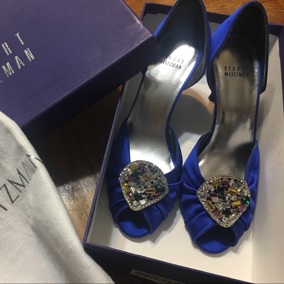 Stuart Weitzman Shoes - LIMITED EDITION Stuart Weitzman Blue Satin Bridal